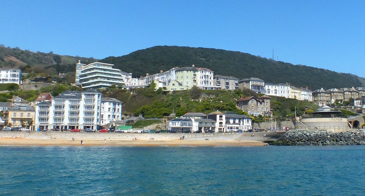 View of Ventnor seafront from the sea